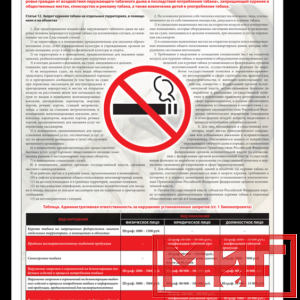 Фото 44 - Курение запрещено, плакат.